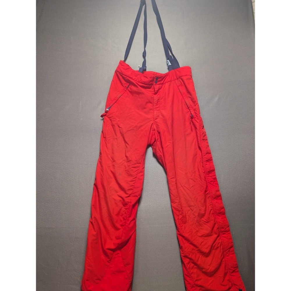 Patagonia Ski Pants Mens 32 Red Mesh Lined Suspender Straps Wide Leg Outdoor